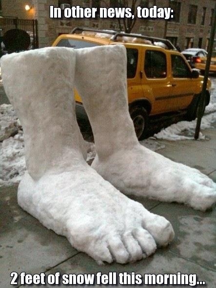 2 feet of snow